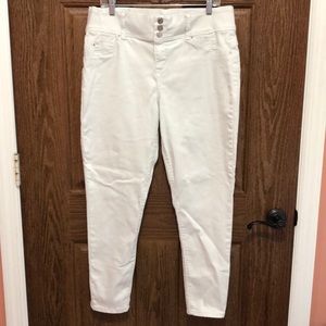 Laurie Felt white stretch denim skinny jeans L